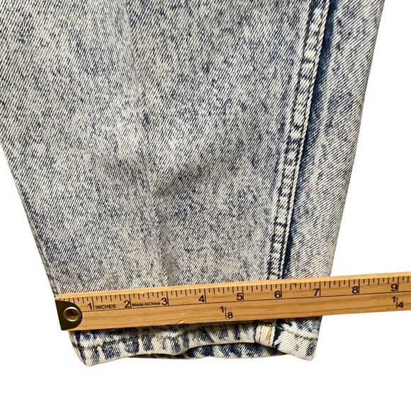 Vintage Lee 1980s Acid Wash High-rise Mom Jeans Women Size 18 Tapered Grunge - Picture 10 of 16